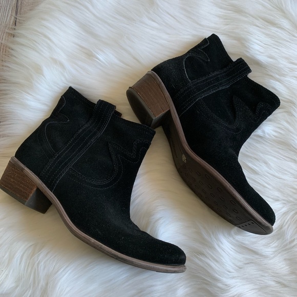 Lucky Brand Black Suede Western Booties - Picture 5 of 8